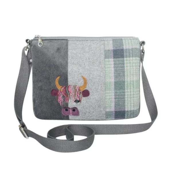Tweed Applique Highland Cow Bag