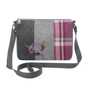 Tweed Applique Highland Cow Bag