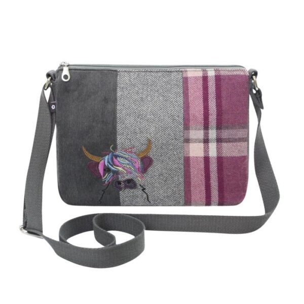 Tweed Applique Highland Cow Bag