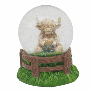 HIGHLAND COW HEART WATERGLOBE
