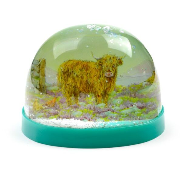Highland Coo Large Glitter Snow Globe