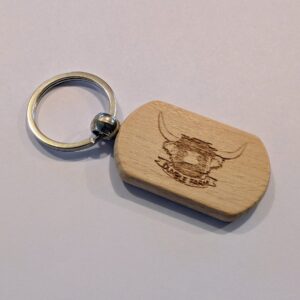 Dumble Farm wooden keyring