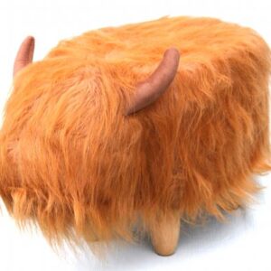 Highland Cow Footstool