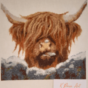 Highland cow cross stitch kits