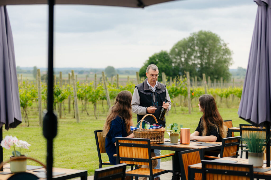 People sitting at Laurel Vinyard