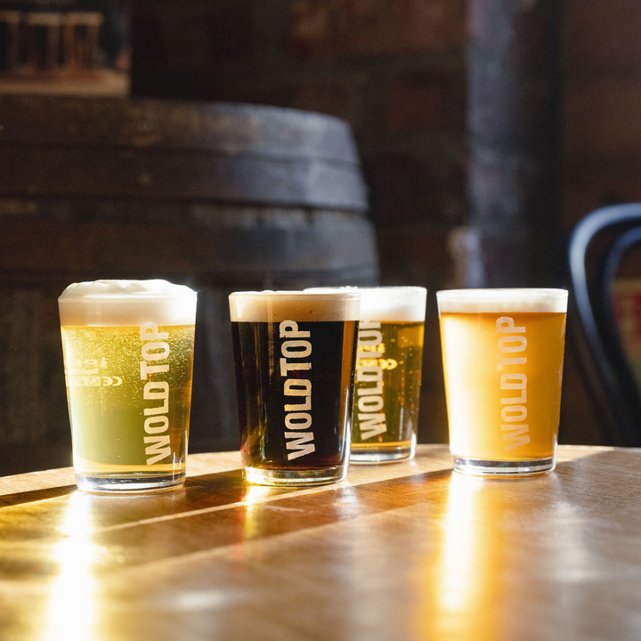 Glasses of Wold Top beer