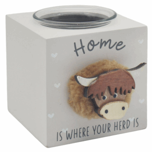 HIGHLAND COW CANDLE HOLDER