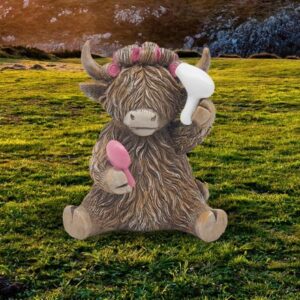 Lesser & Pavey Highland Cow Hairdo Ornament