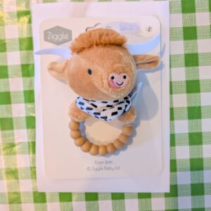 Highland Cow Plush Baby Rattle