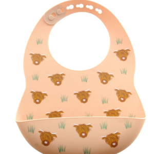 Catch It Silicone Bib Highland Cow