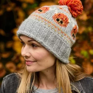Merino Highland Cow Bobble Beanie
