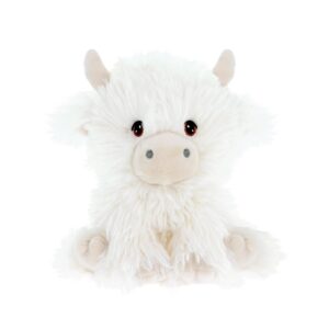 18cm Keeleco Cream Shaggy Cow