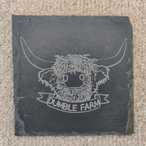 Dumble Farm slate drinks coaster