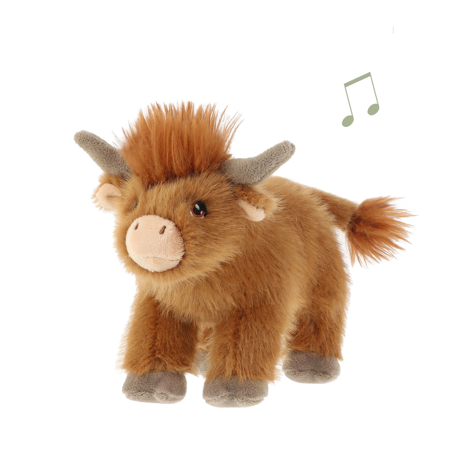 Standing Highland Cow with Sound 15cm