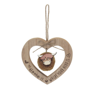 Highland Cow hanging plaque