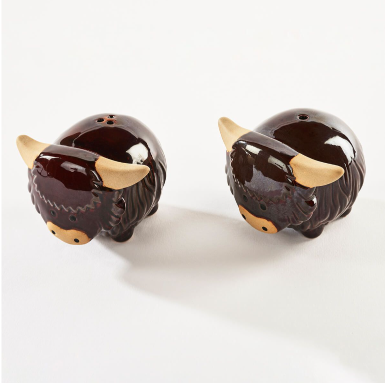 Highland Cow Salt and Pepper Shakers