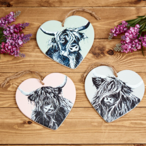 Ceramic Hanging hearts